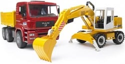 BRUDER MAN TGA Construction truck with Liebherr Excavator vehículo de juguete