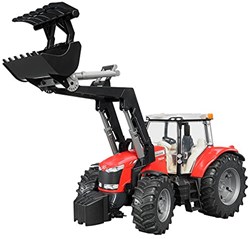 Bruder tractor Massey Ferguson 7624 con cargador frontal vehículo de juguete