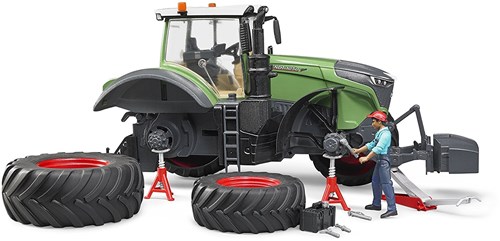 Bruder Fendt 1050 Vario tractor con mecánico y accesorios de garaje juguete-3