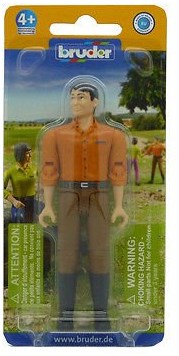 Bruder figura hombre piel clara pantalón marrón 10,7cm juguete