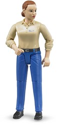 BRUDER Woman with light skin tone and blue trousers