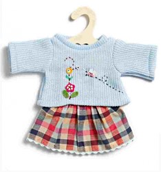 Heless Rok met pullover v.pop 28/35cm (3 ass)