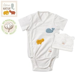 Fehn body y gorro bebé algodón orgánico 62/68 unisex