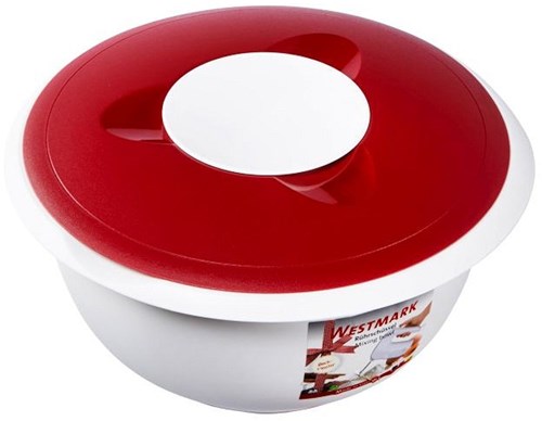 Westmark bol para mezclar roja con tapa 3,5L - gran bol de plástico