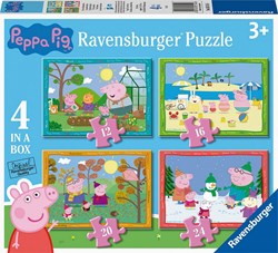 Ravensburger Peppa Pig puzzle - 4 estaciones puzzle infantil 4-en-1 cartón