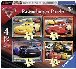 Ravensburger puzzle Disney Cars 3 puzzle infantil 4-en-1 12-16-20-24 piezas