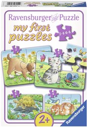 Ravensburger mascotas adorables puzzle infantil - puzzle de animales 4en1 cartón