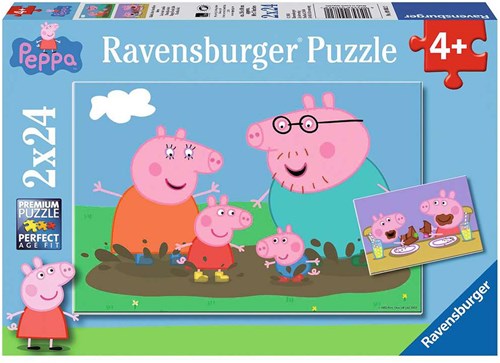Ravensburger Peppa Pig puzzle infantil - 2 x 24 piezas cartón