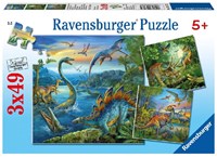Ravensburger puzzle dinosaurios - 3x49 piezas - puzzle infantil