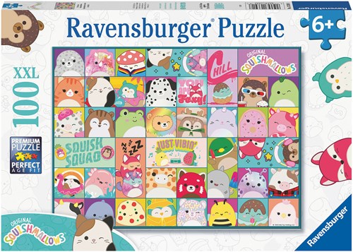 Ravensburger puzzle Squishmallows - Rompecabezas infantil - 100 piezas XXL - Dibujo animado