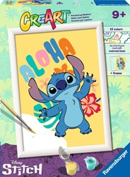 Ravensburger pintar por números Disney Stitch - Set CreArt para niños