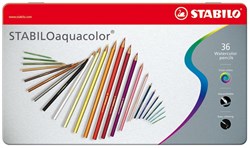 STABILO aquacolor - lápices acuarelables premium estuche metálico 36 colores