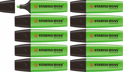 STABILO rotulador BOSS Original verde 10 unidades - subrayador