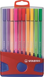 STABILO Pen 68 - Viltstift - ColorParade - Set 20 Stuks- Rood