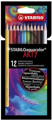 Stabilo aquacolor lápices de colores - estuche ARTY premium 12 colores
