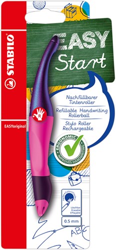Stabilo bolígrafo roller ergonómico diestro holograph magenta