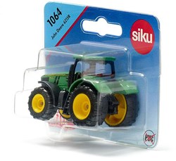 Siku tractor John Deere 6215R modelo de juguete 1:87 con neumáticos de goma