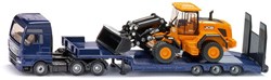 Siku camión MAN juguete de construcción con plataforma baja y cargadora JCB 1:87