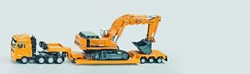 Siku Camión plataforma baja con excavadora Liebherr 1:87 - juguete de construcción