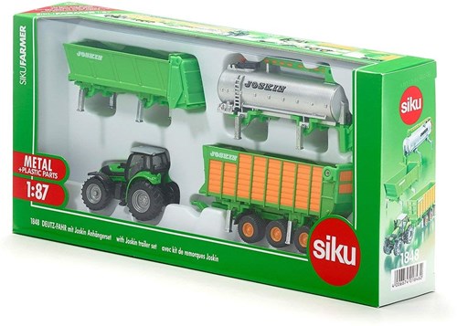 Siku tractor Deutz-Fahr juguete con set de remolque Joskin 1:87-2