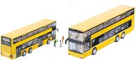 Siku autobús de dos pisos MAN modelo de juguete 1:87 amarillo con neumáticos de goma-2