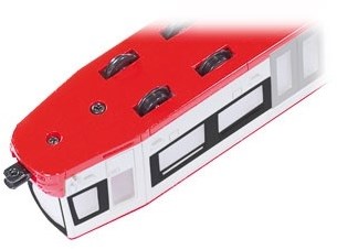Siku tranvía juguete rojo-blanco modelo a escala 1:87 con detalles-2
