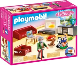 Playmobil Dollhouse sala de estar de juguete con chimenea - 70207