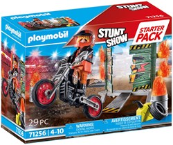 Playmobil Starterpack Stuntshow motor met vuurmuur