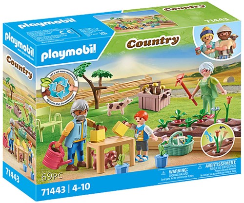 Playmobil Country juguete huerto idílico en casa de los abuelos granja