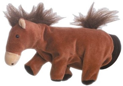 Beleduc marioneta caballo peluche teatro de títeres marrón 22 cm juguete