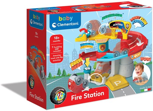 Clementoni Tumbling Cars Garage - Garaje de juguete para niños - Pista colorida
