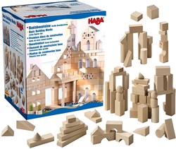 Haba bloques de construcción naturaleza - gran set básico bloques de madera 60 piezas