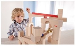 Haba circuito de canicas de madera - gran caja base para niños
