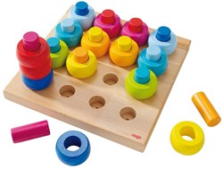 Haba juego de madera para apilar aros de colores juguete Montessori
