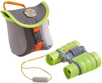 Haba prismáticos Terra Kids - prismáticos infantiles con bolsa y tarjetas de instrucciones