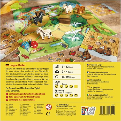 Haba Hoppe Reiter juego de mesa de caballos para niños desde 3 años - juguete educativo-2