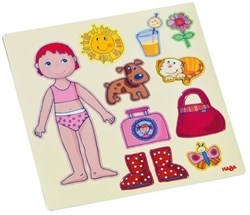 Haba Juguete magnético Muñeca para vestir Lilli Set de juego magnético