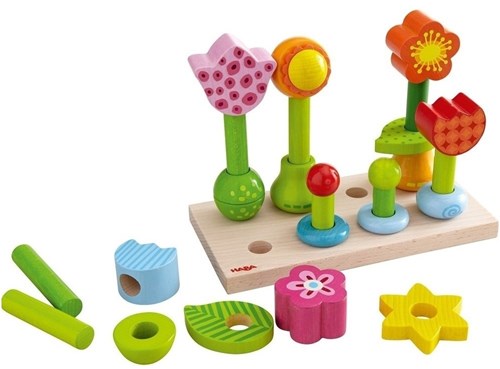 Haba Juego de apilar Jardín de flores - juguete de madera educativo-3