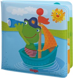 Haba libro de baño Capitán Rana juguete de baño colorido para bebés