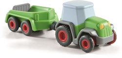 Haba tractor con remolque - juguete de granja de madera para niños