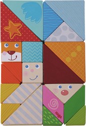 Haba puzzle Tangram colorido de madera 21 piezas para niños