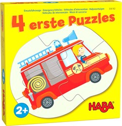 HABA 4 primeros puzzles - Vehículos de emergencia