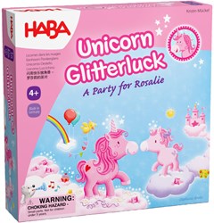 Haba juego de mesa Unicorn Glitterluck - Una fiesta para Rosalie - juego educativo infantil