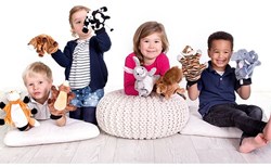 Beleduc marioneta de mano oveja peluche juguete para niños juego de rol