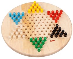 Goki juego de mesa Halma de madera juego familiar estratégico 2-6 jugadores