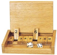Goki juego Shut the box de madera - juego educativo de dados para niños