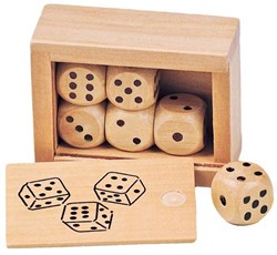 Goki set de dados madera en caja de madera juego