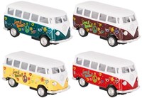 Goki autobús Volkswagen de juguete con motor de retroceso 1:64 metal