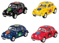 Goki coche de juguete Volkswagen Beetle 1967 die-cast 1:64 con estampado