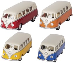 Goki Volkswagen bus coche de juguete con motor de retroceso 1:32 metal